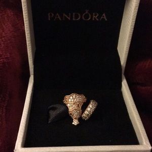 rose gold pandora charm